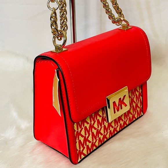 NWT Michael Kors Sonia SM SQR Shoulder Crossbody Bag Coral Reef - Picture 5 of 15